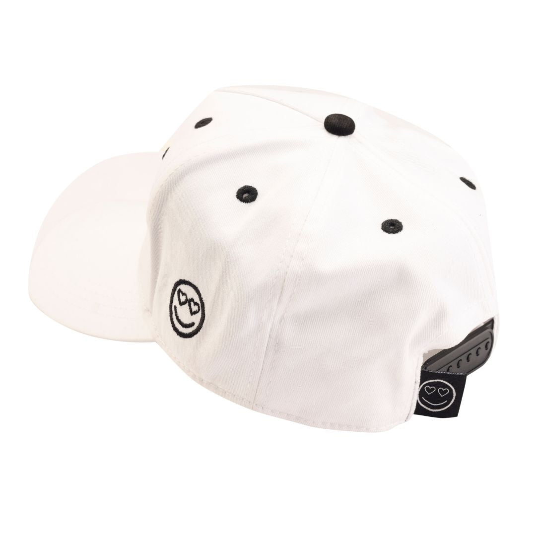 Hustle Baseball Cap in White (BB_WH_HSL)