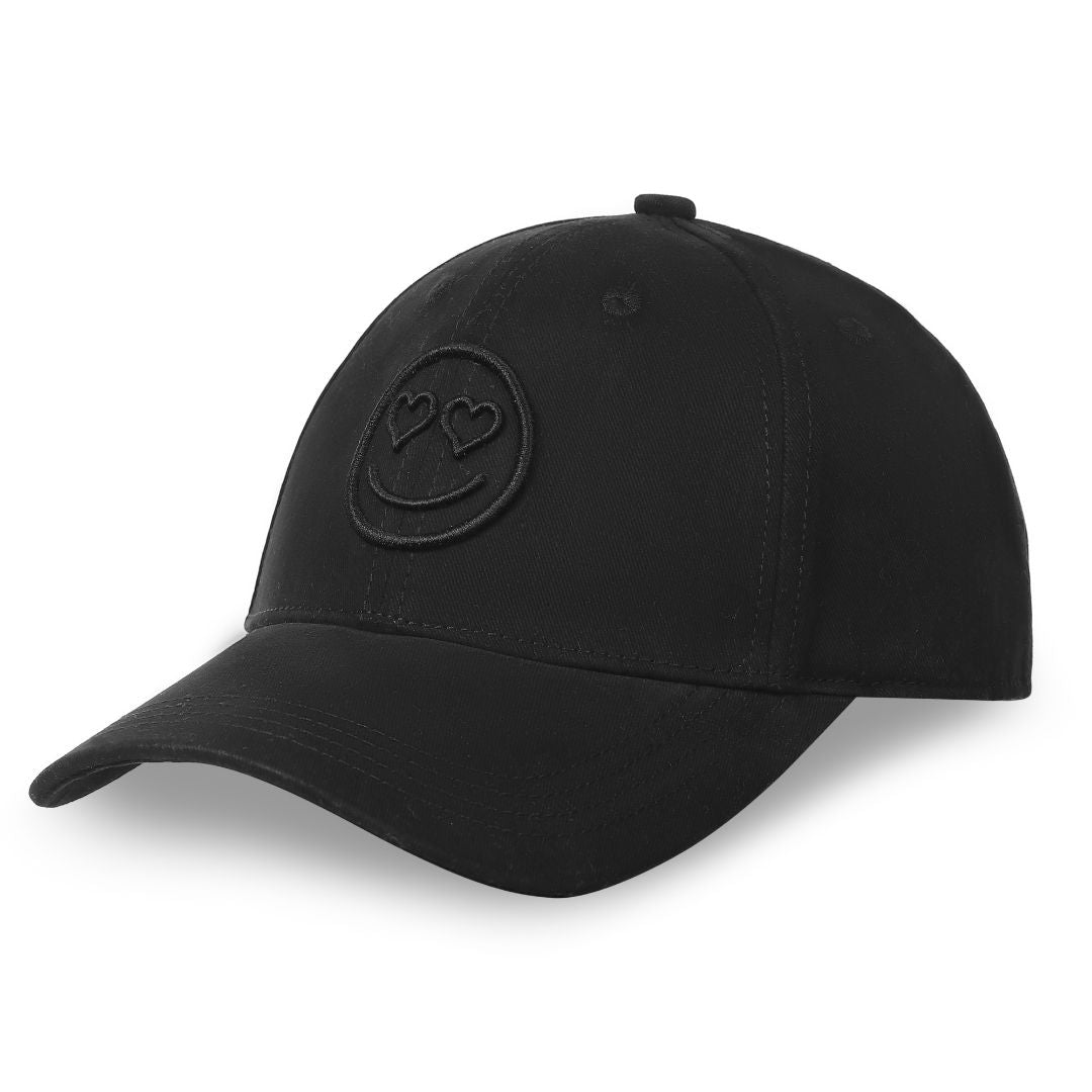 Smiley Baseball Cap in Black (BB_BLK_SMLY)
