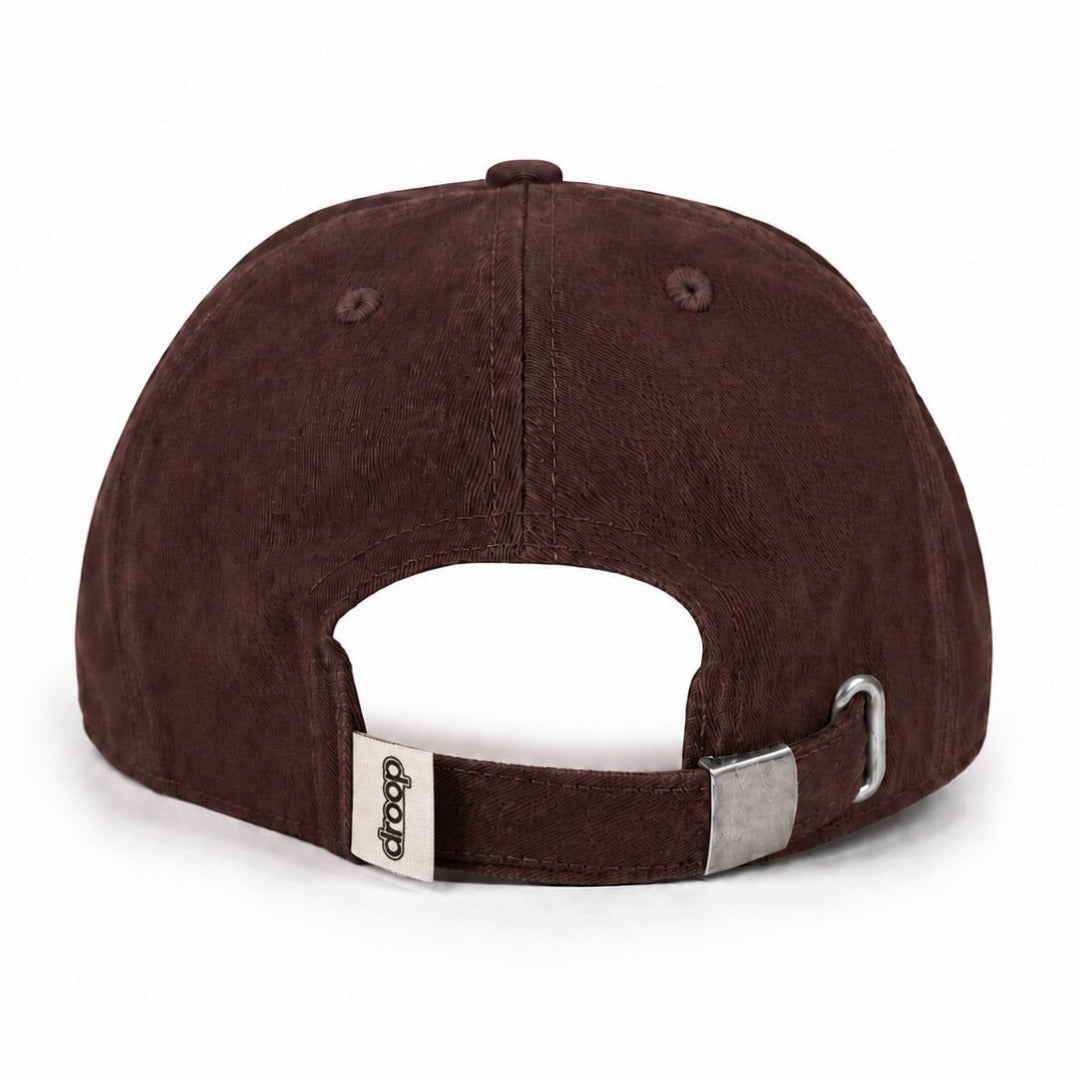 DROOP Men Brown Authentic Embroidered Structured Baseball Cap