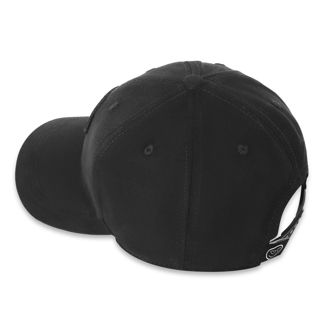 Smiley Baseball Cap in Black (BB_BLK_SMLY)