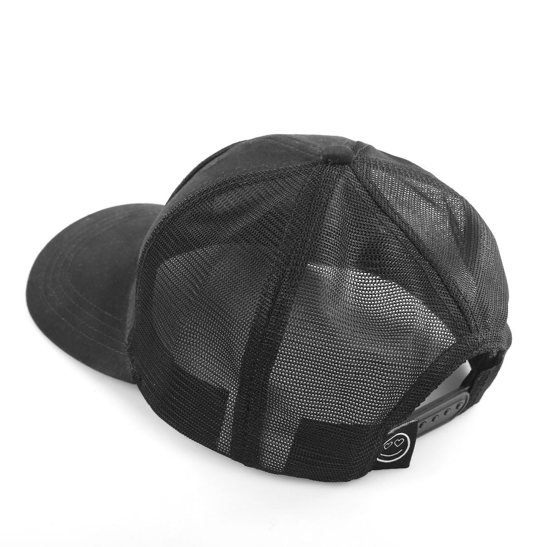 Peace Out Trucker Cap in Black (TKR_BLK_PO)