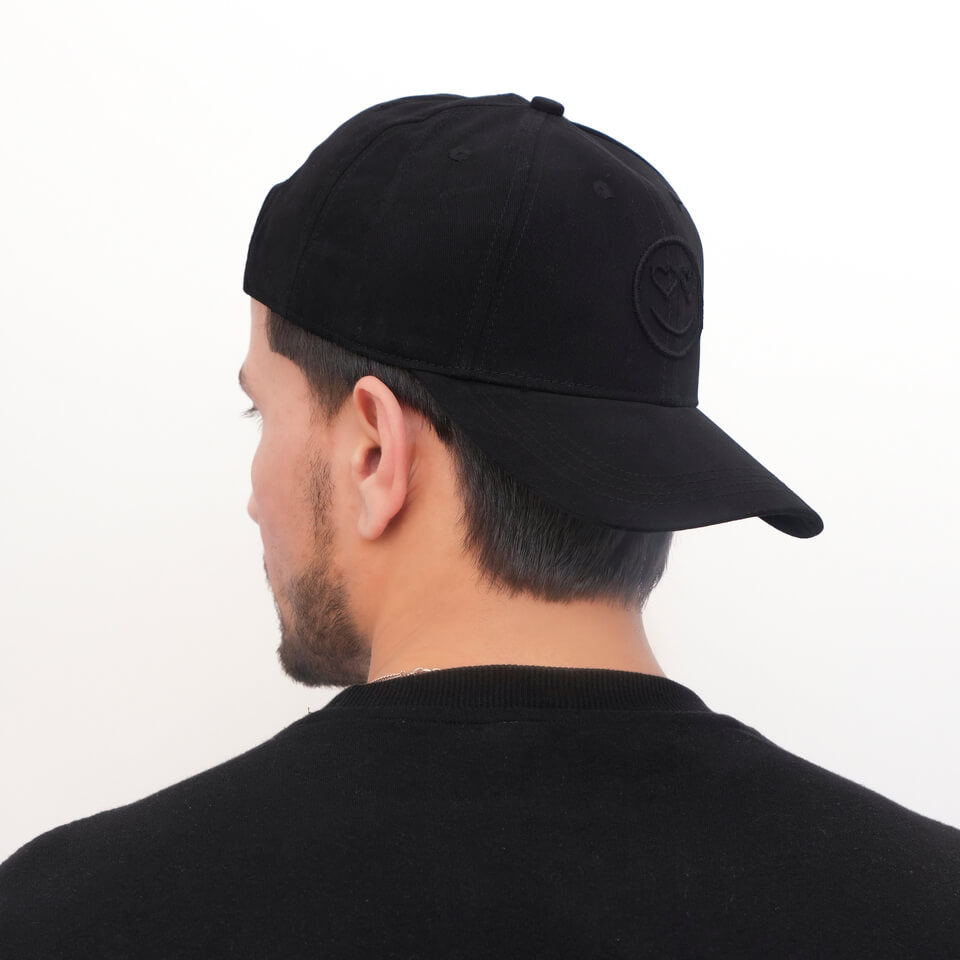 Smiley Baseball Cap in Black (BB_BLK_SMLY)