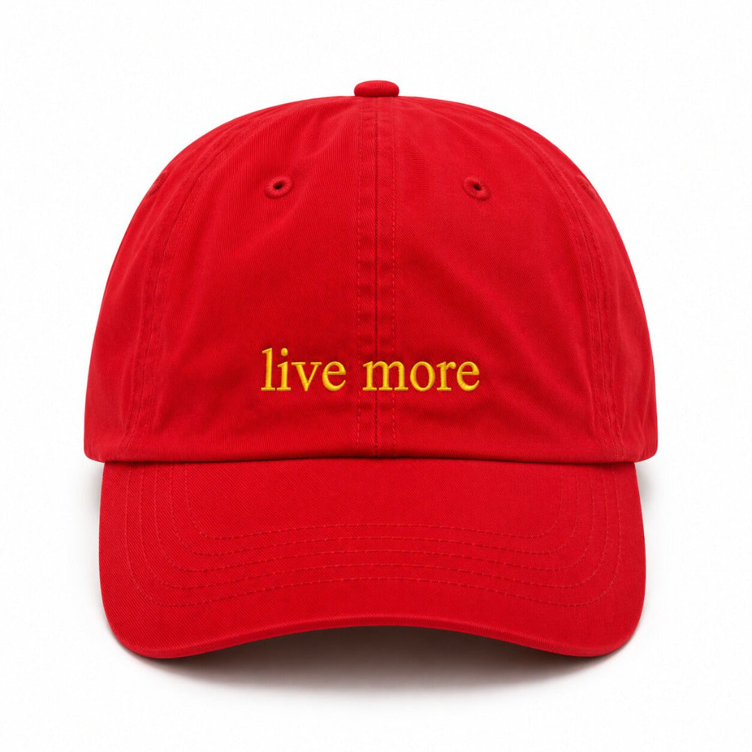 DROOP Live More Embroidered Dad Cap